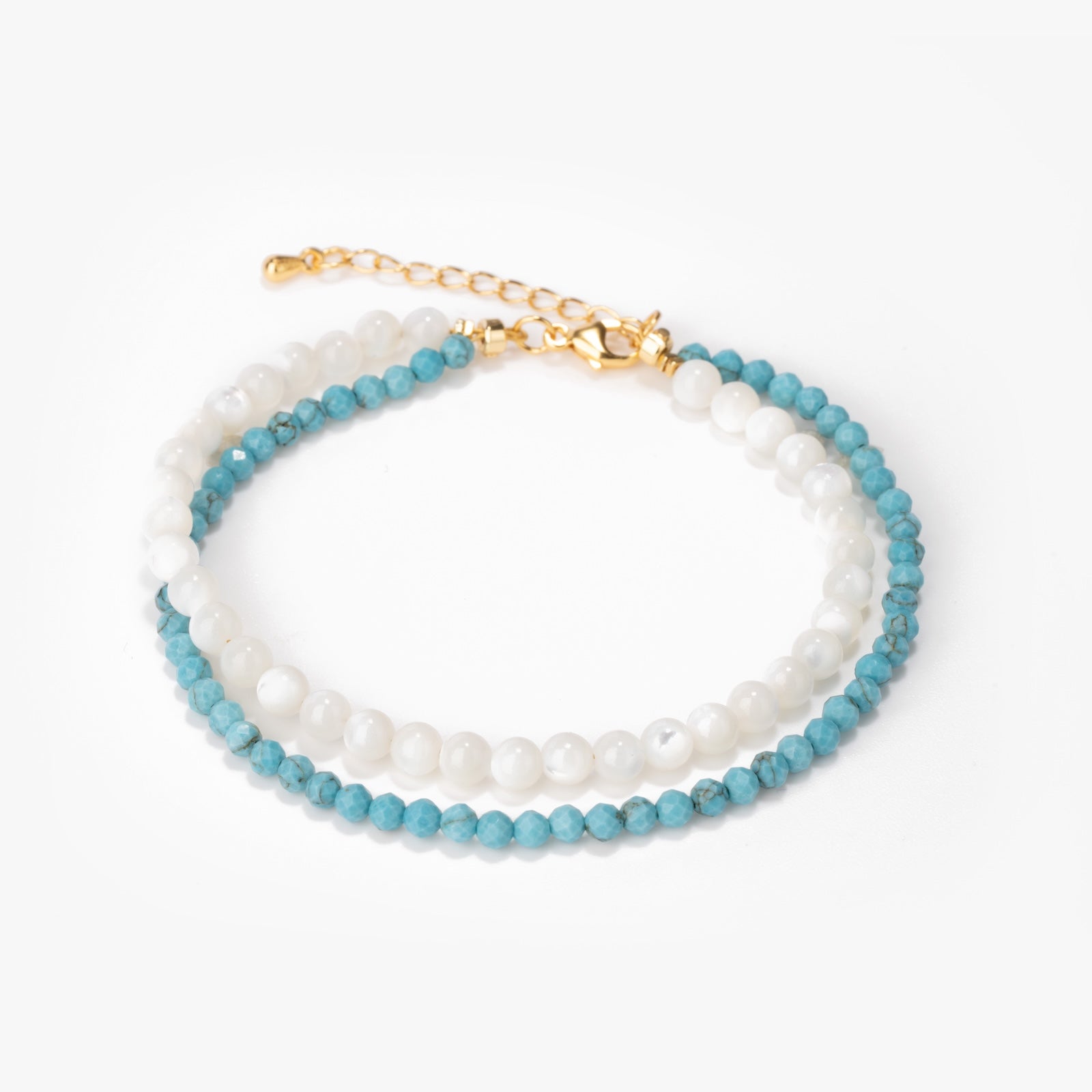 Sacred Calm – Turquoise & Mother-of-Pearl Bracelet