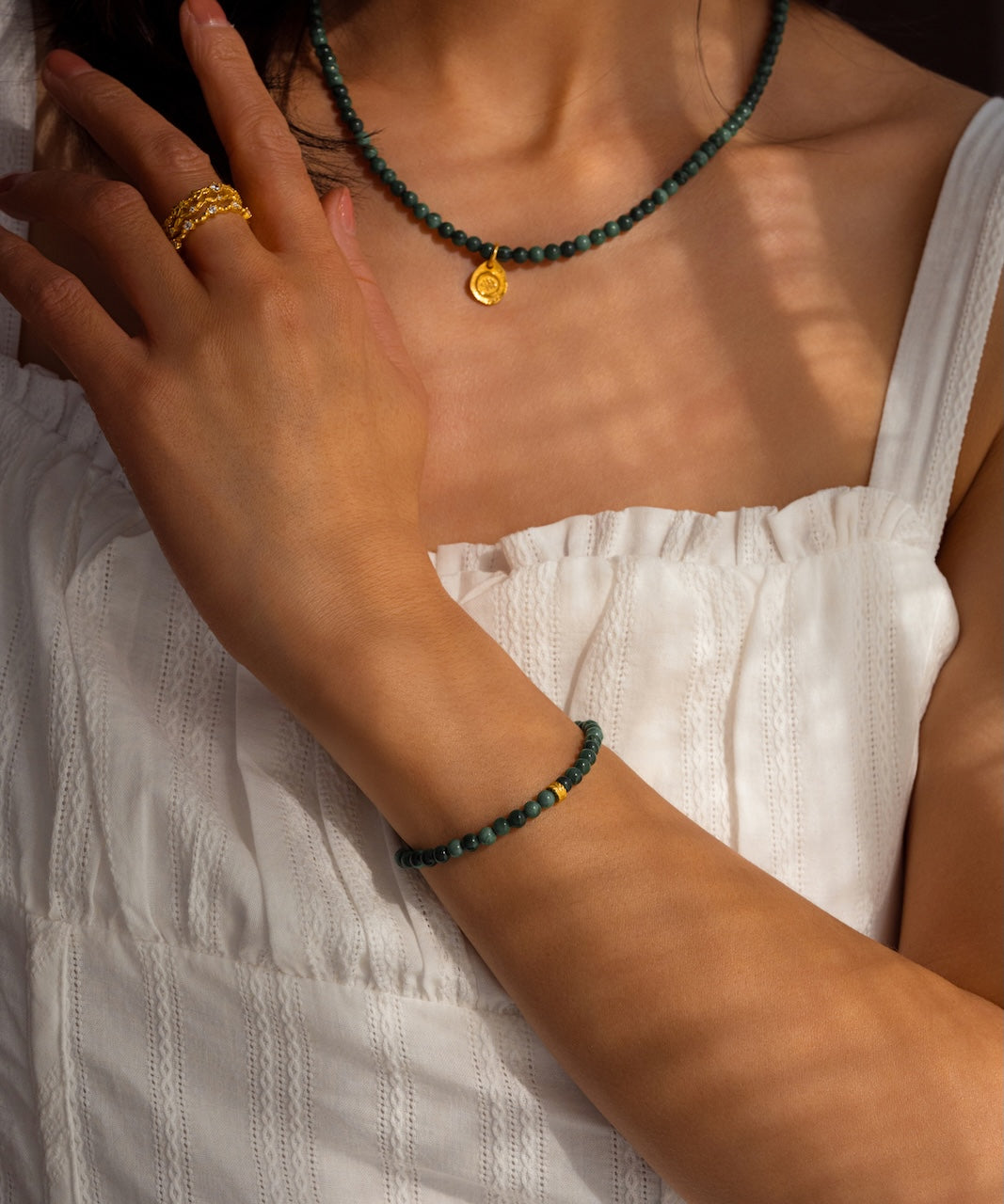 Steadfast Light – Malachite Bracelet